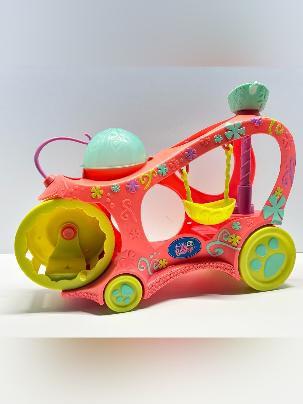 Hasbro Littlest Pet Shop Retired Paw Powered Cruiser Party Bus Car Vehicle Toy